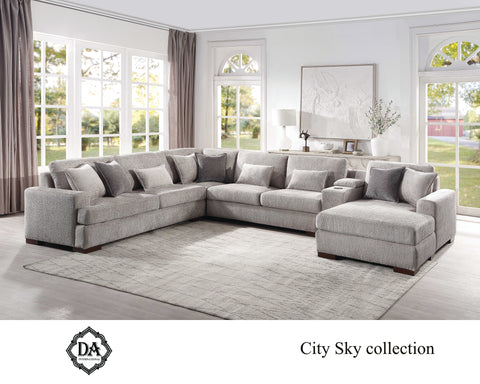 City Sky 5 Pc Sectional
