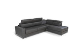 Eclettico Ice 3 Piece Ice Leather Sectional w/Sleeper