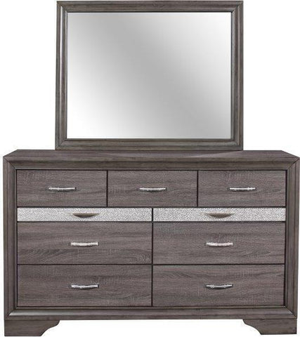 Seville Malamine Gray Dresser with Mirror