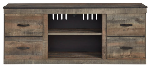 Trinell Large TV Stand with Fireplace Option