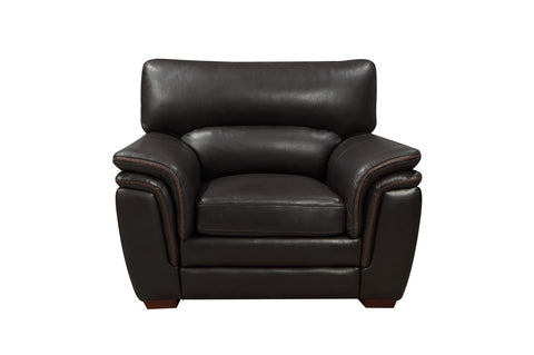 Andre Leather Chair Dark Brown
