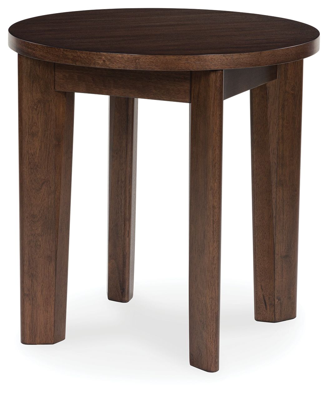 Korestone 2 Dark Brown Round End Table | Marlo Furniture