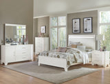 Keren - White King Bed w/ Dresser & Mirror