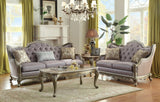 Florentina - Sofa and Loveseat - Gold/Silver