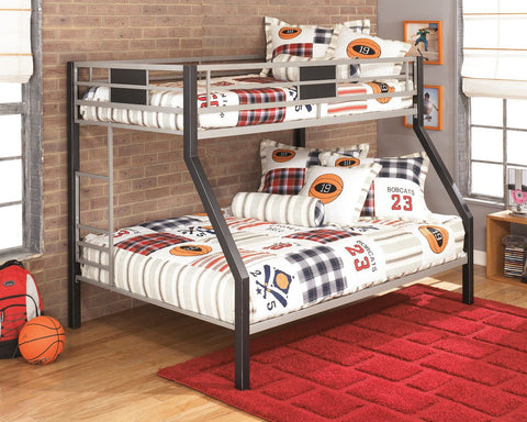 Dinsmore Black/Gray Twin/Full Bunk Bed