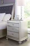 Coralayne King Tufted Uph Bed with Dresser Mirror & Nightstand