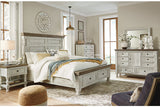 HavalanceTwo-tone Queen Bed w/ Dresser Mirror & Night Stand