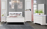 CHARLIE - QUEEN BED W/LED  - WHITE