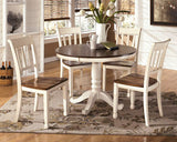 Whitesburg - Dining Room Table & 4 Side Chairs - Brown/Cottage White