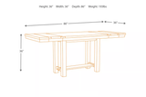 Moriville Counter Height Dining Room Extension Table