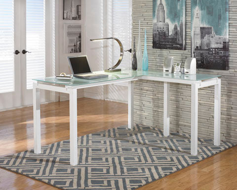 Baraga - L-Shaped Desk - White