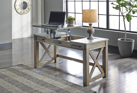 Aldwin - Home Office Lift Top Desk - Gray
