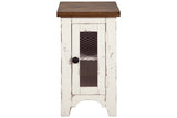 Wystfield - Chairside End Table - White/Brown