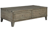 Chazney - Rectangular Lift Top Cocktail Table - Rustic Brown