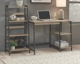 Soho - Home Office Desk and Shelf - Light Brown/Gunmetal