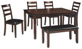 Coviar Table 4 Side Chairs & Bench