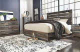 Drystan Multi Queen Bed with storage footboard with Dresser & Mirror