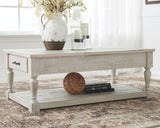 Shawnalore White Wash Cocktail Table & 2 End Table