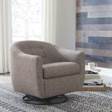 Upshur - Swivel Glider Accent Chair - Taupe