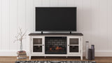 Dorrinson - 60" TV Stand with Fireplace Insert - Two-Tone