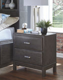 Caitbrook Gray Full Bed with Dresser Mirror & Night Stand
