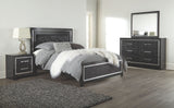 Kaydell Queen Bed with Dresser Mirror & Night Stands