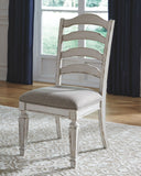 Realyn - Dining Upholstered Side Chair - Chipped White