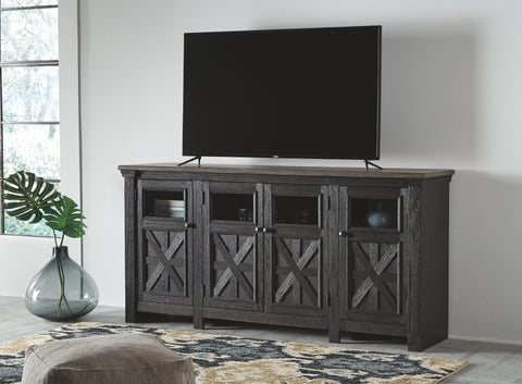 Tyler Creek Black/Gray Extra Large TV Stand