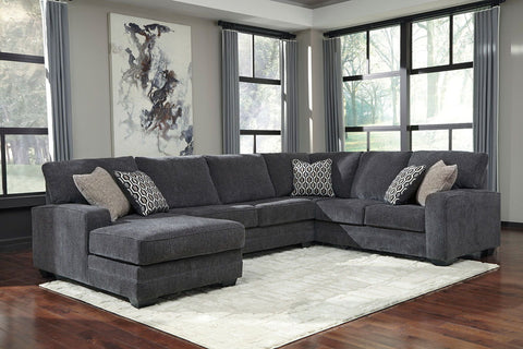 Tracling Slate LAF Corner Chaise, Armless Loveseat & RAF Sofa Sectional