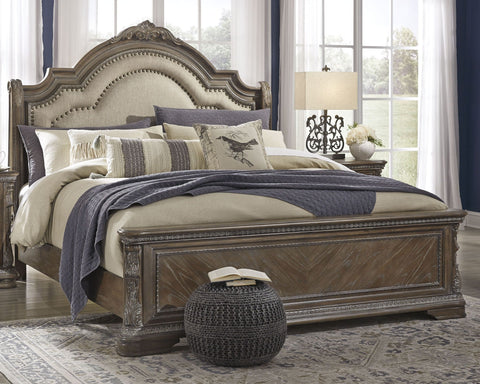 Charmond King Upholstered Bed - Brown