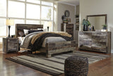 Derekson Multi Gray King Bed w/ Dresser & Mirror