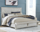 Brashland Linen King Bed with Dresser & Mirror