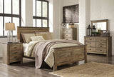 Trinell - Brown Queen Bed w/ Dresser, Mirror & Nightstand